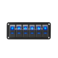 6 Gang ON-OFF Rocker Switch LED Switch Panel